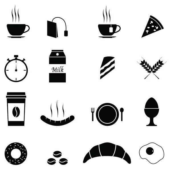 Kahvaltı Icons set — Stok Vektör