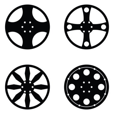 araba tekerlek Icon set