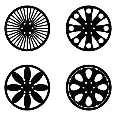 araba tekerlek Icon set