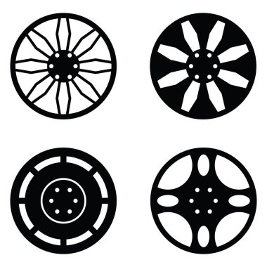 araba tekerlek Icon set