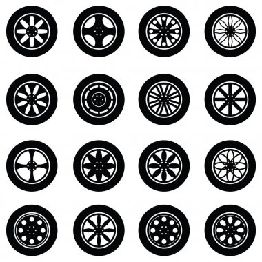 araba tekerlek Icon set