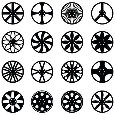 araba tekerlek Icon set