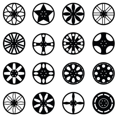araba tekerlek Icon set