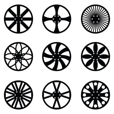 araba tekerlek Icon set