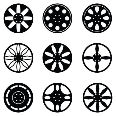 araba tekerlek Icon set