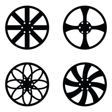 araba tekerlek Icon set