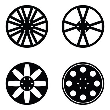 araba tekerlek Icon set