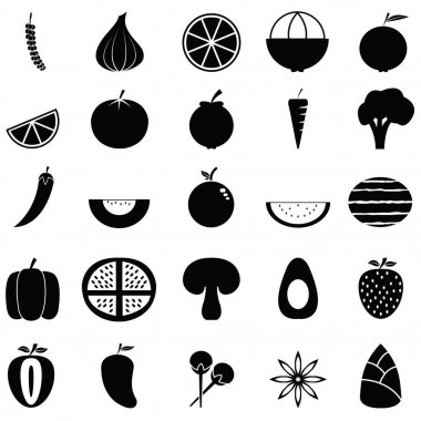 meyve ve sebze Icon set