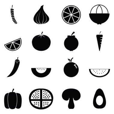 meyve ve sebze Icon set
