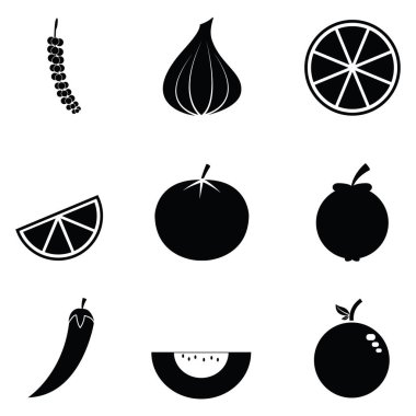 meyve ve sebze Icon set