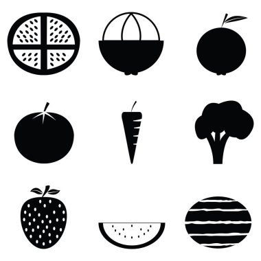 meyve ve sebze Icon set