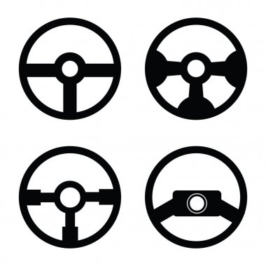 direksiyon simidi Icon set