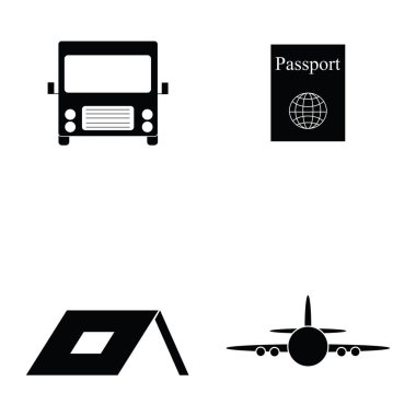 Seyahat etmek simge seti