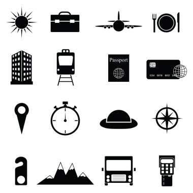 Seyahat etmek simge seti