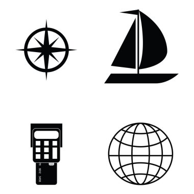 Seyahat etmek simge seti