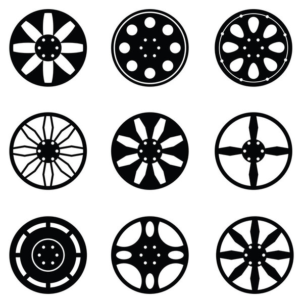 набор значков колес
