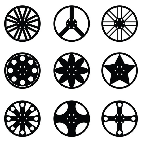 araba tekerlek Icon set