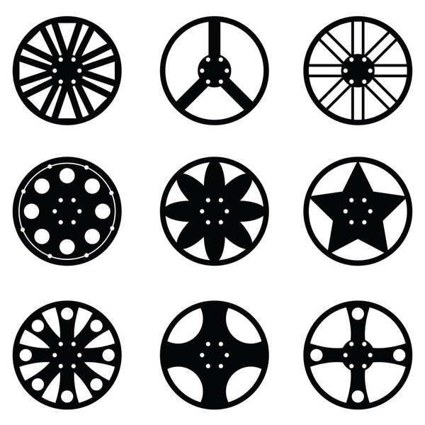 набор значков колес
