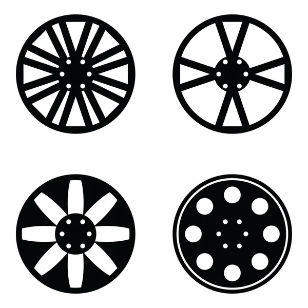 Набір значків автомобільного колеса — стоковий вектор