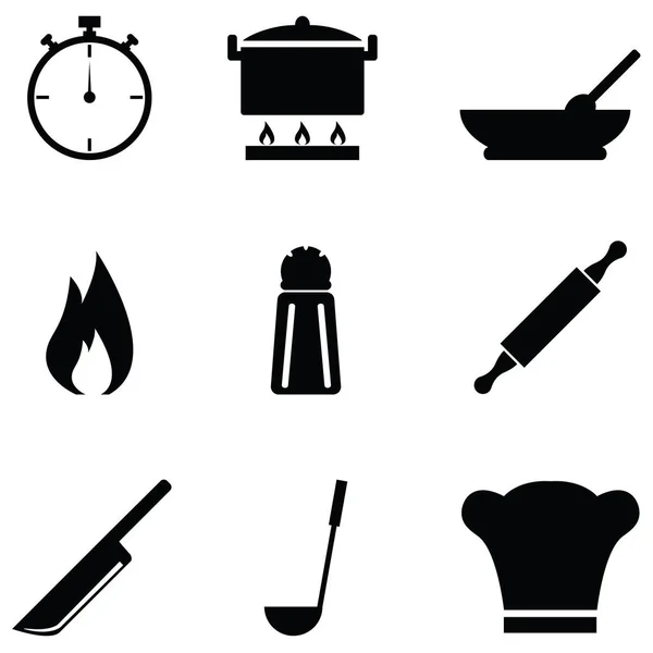 O conjunto de ícone Cozinhar —  Vetores de Stock