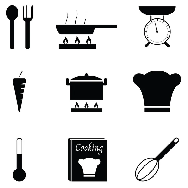 Yemek Icon set — Stok Vektör