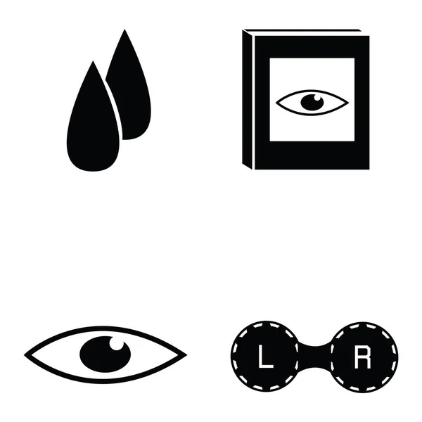 Göz doktoru Icon set — Stok Vektör