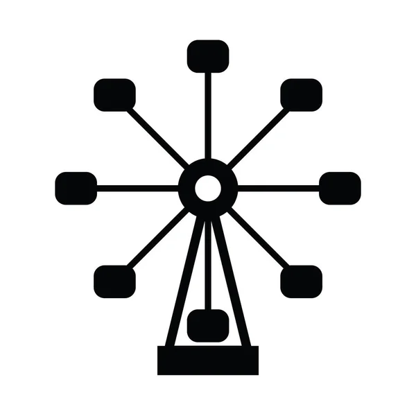 O ícone da roda gigante — Vetor de Stock