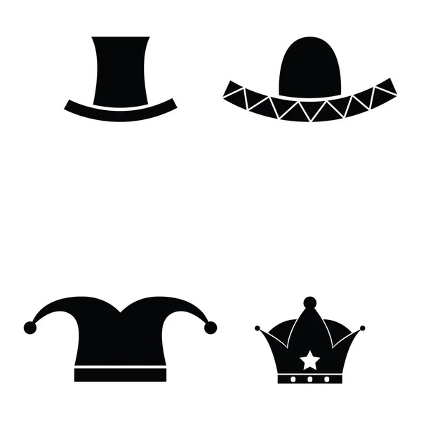 El conjunto de iconos sombrero — Archivo Imágenes Vectoriales
