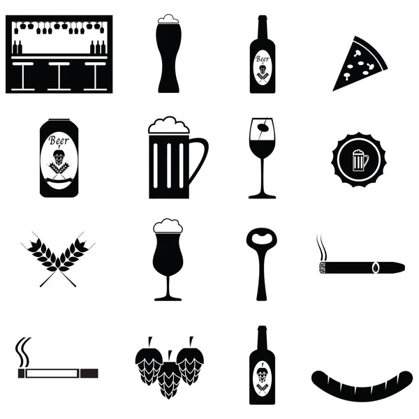 El conjunto de iconos del pub — Vector de stock