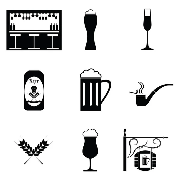 El conjunto de iconos del pub — Archivo Imágenes Vectoriales