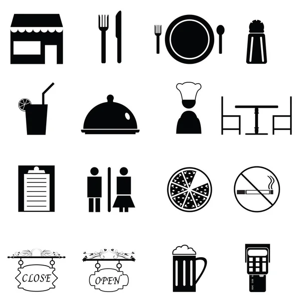 The restaurant icon set — Stock Vector