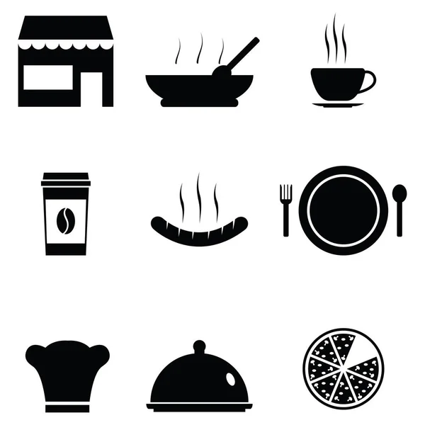 Restoran Icon set — Stok Vektör