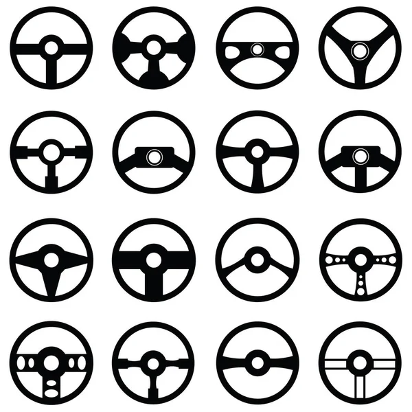 Stuurwiel pictogramserie — Stockvector