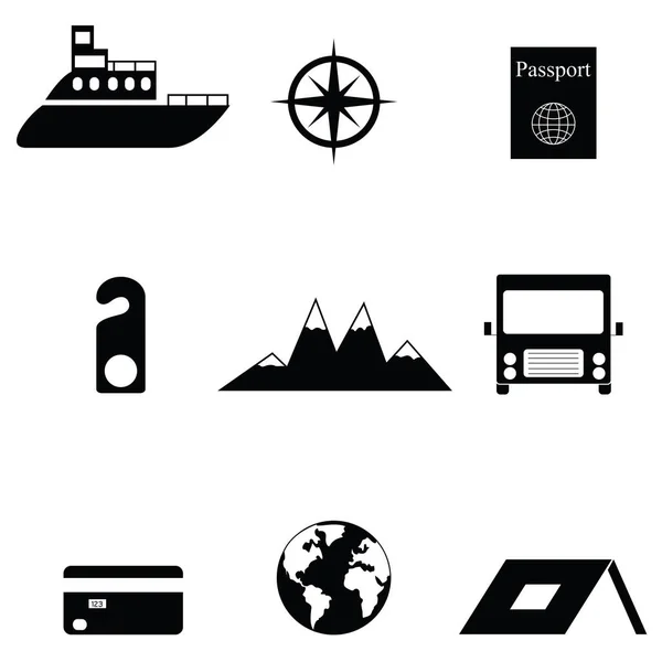 De reizen Icon Set — Stockvector