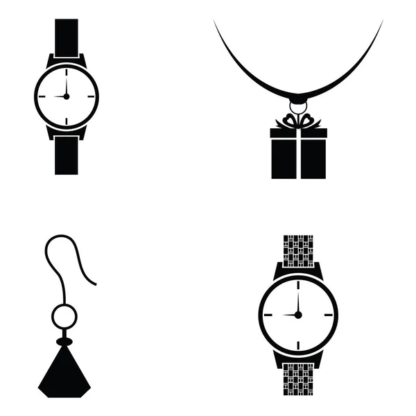 Conjunto de ícones de jóias e acessórios —  Vetores de Stock