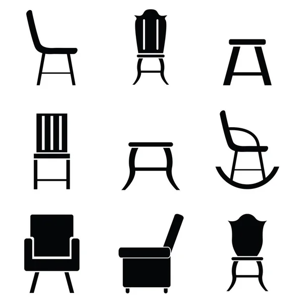 Sada ikon židle — Stockový vektor
