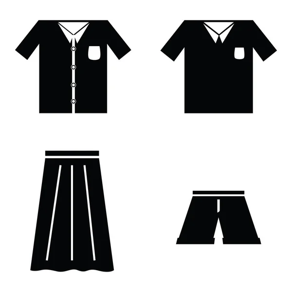 De pictogrammenset kleding — Stockvector