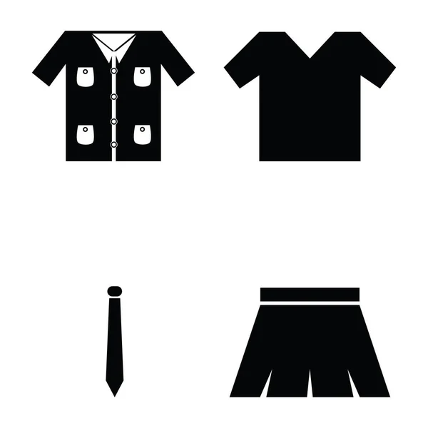 De pictogrammenset kleding — Stockvector