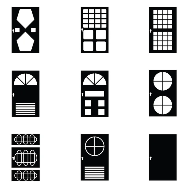 Ensemble d'icônes de porte — Image vectorielle