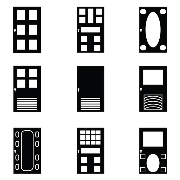 The door icon set — Stock Vector