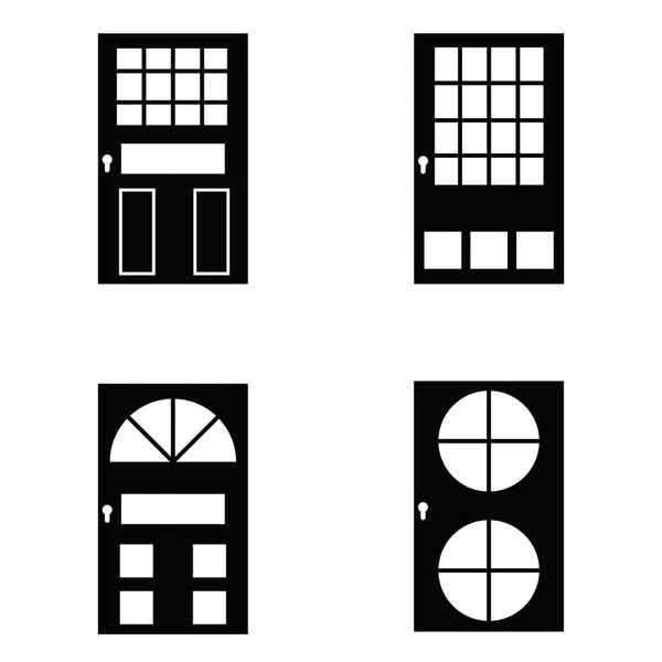 The door icon set — Stock Vector