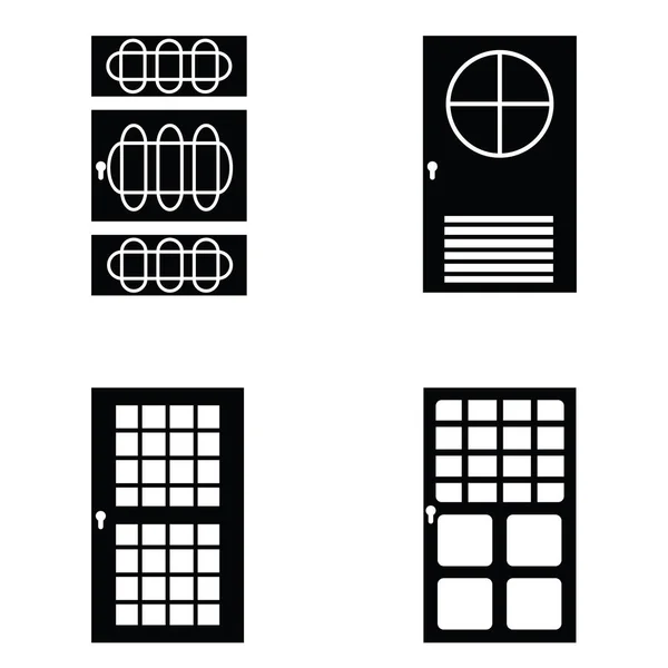 The door icon set — Stock Vector