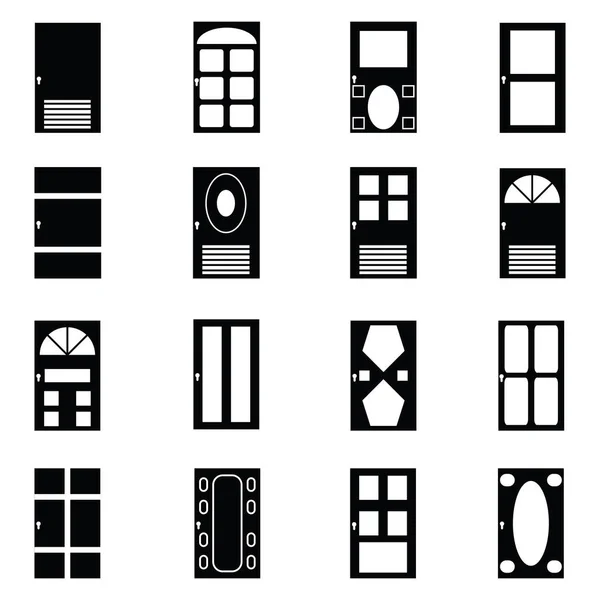 The door icon set — Stock Vector