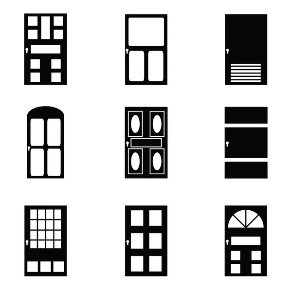 El conjunto de iconos Puerta — Archivo Imágenes Vectoriales