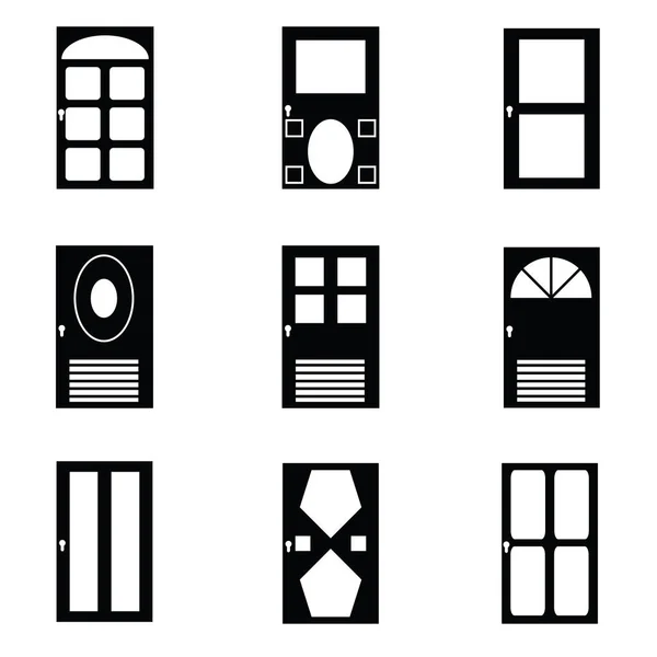 Ensemble d'icônes de porte — Image vectorielle