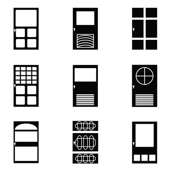 El conjunto de iconos Puerta — Vector de stock