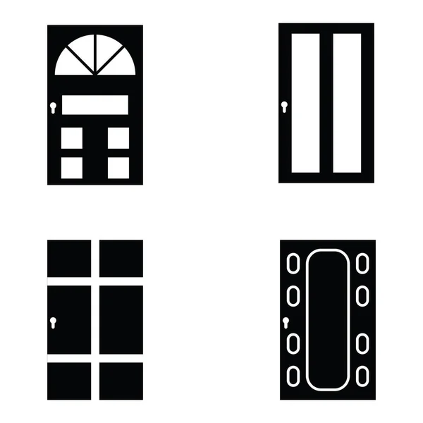 The door icon set — Stock Vector