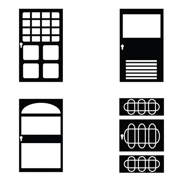 The door icon set — Stock Vector