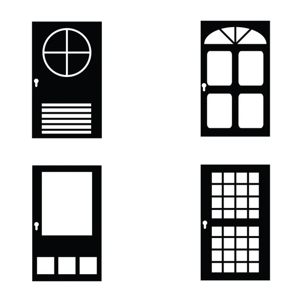 El conjunto de iconos Puerta — Archivo Imágenes Vectoriales
