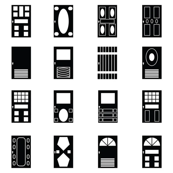 Ensemble d'icônes de porte — Image vectorielle